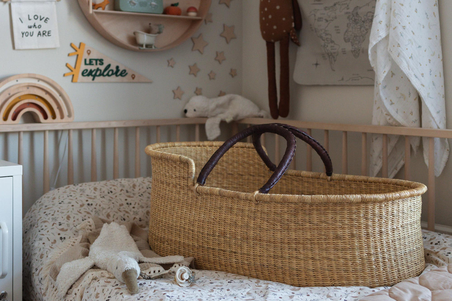 Natural Moses Basket Bedding