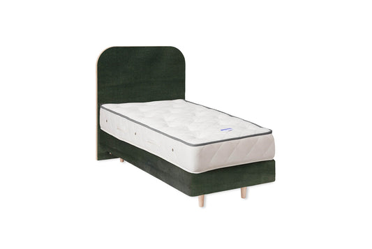 The Heybrook Bed | Cotton_Velvet - Evergreen