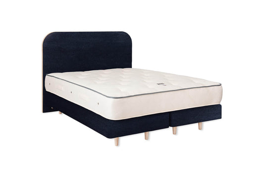 The Heybrook Bed | Cotton_Velvet - Marine