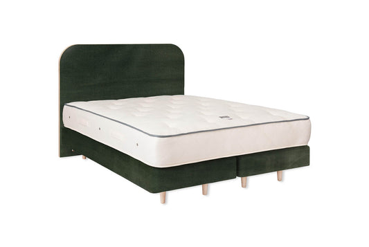 The Heybrook Bed | Cotton_Velvet - Evergreen