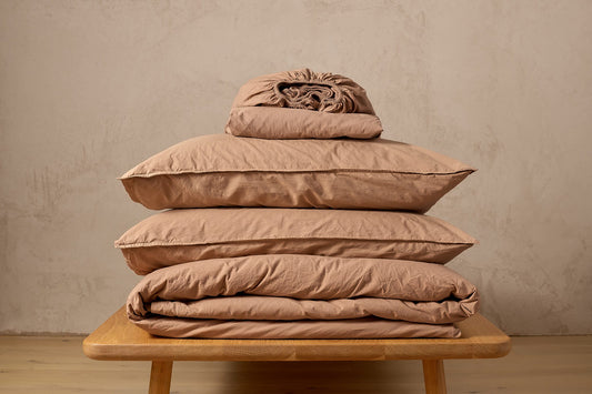 Clay Washed Organic Cotton Bed Linen Set