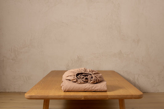 Clay Washed Organic Cotton Deep Fitted Sheet