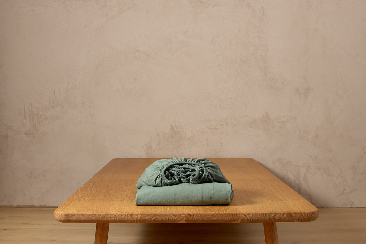 Mizzle Washed Organic Cotton Deep Fitted Sheet