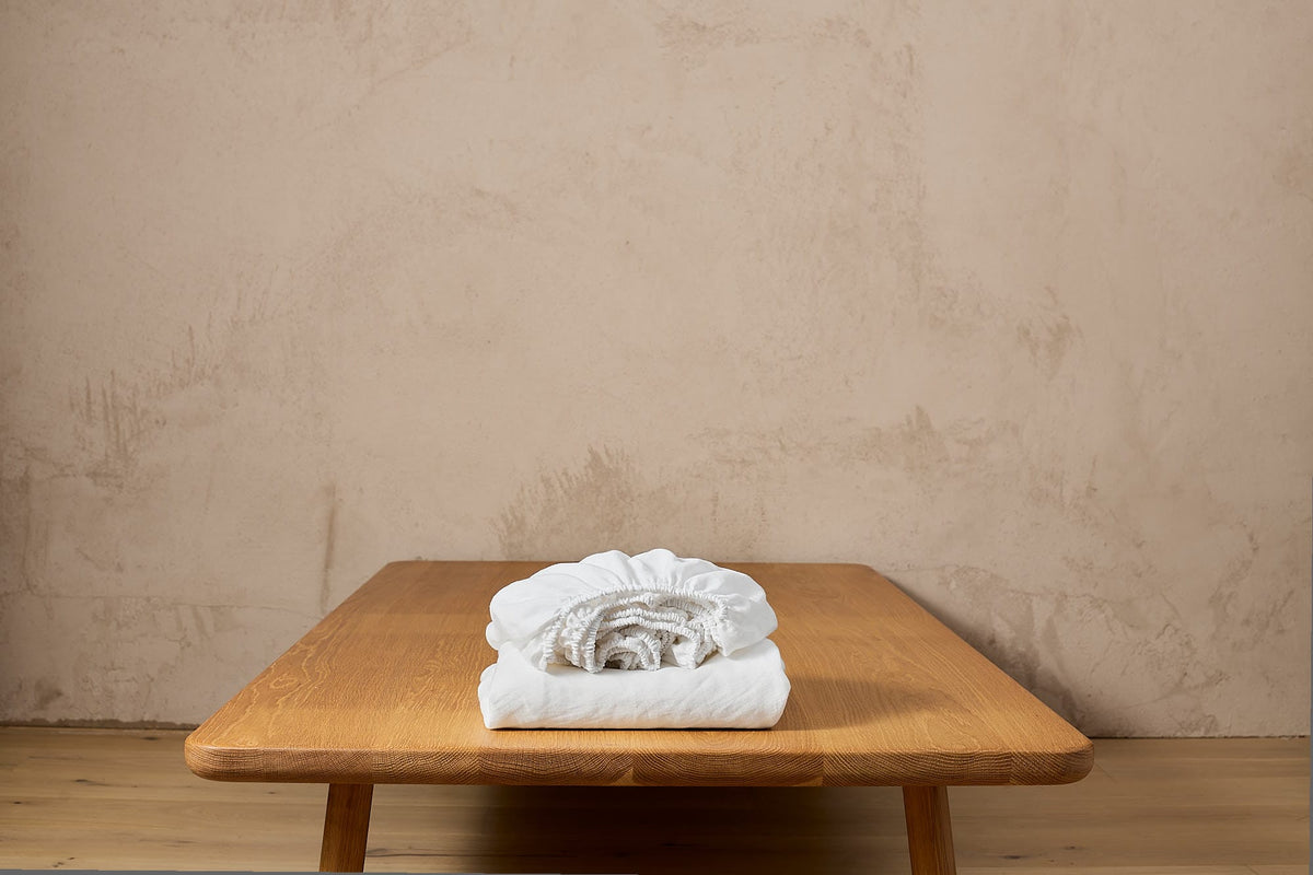Organic Linen Deep Fitted Sheet