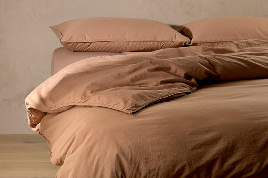 Clay Standard Washed Organic Cotton Pillowcases (pair)
