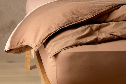 Clay Washed Organic Cotton Deep Fitted Sheet