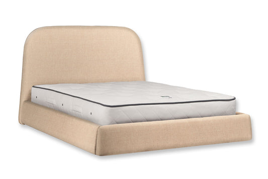 The Braunton Bed | Linara_Cotton_Linen - Putty