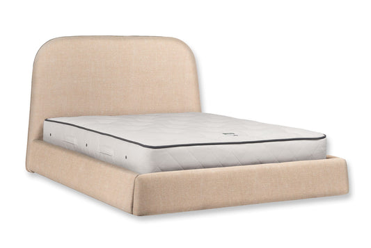 The Braunton Bed | Slubby_Linen - Powder
