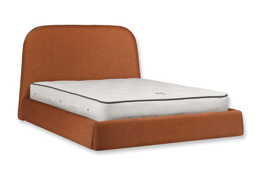 The Braunton Bed | Washed_Linen - Tangerine