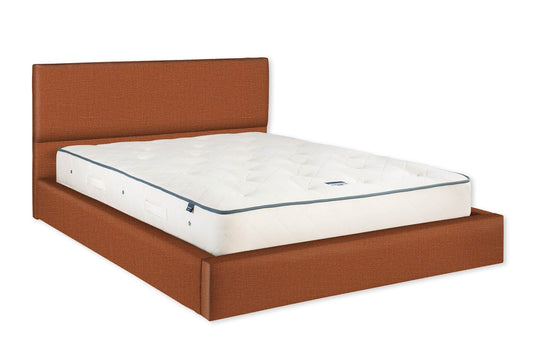 The Exmouth Bed | Washed_Linen - Tangerine