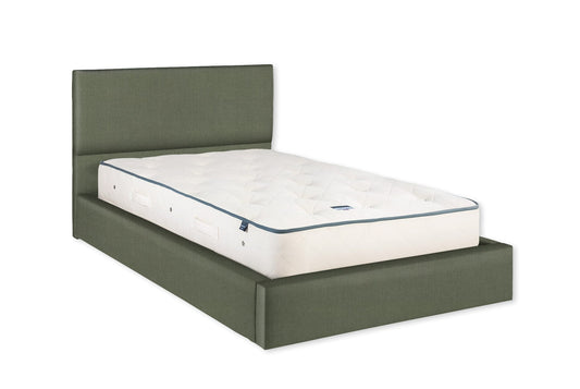 The Exmouth Bed | Cotton_Velvet - Eucalyptus