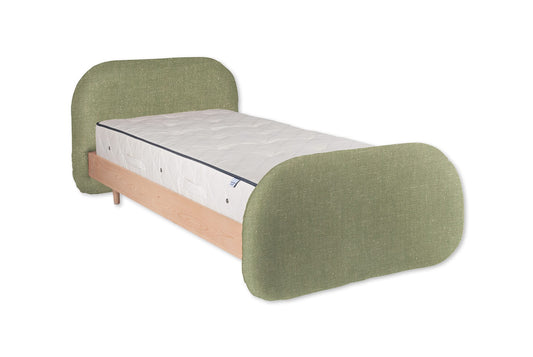 The Garfield Bed | Slubby_Linen - Pesto