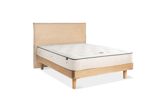 The Haldon Bed | Slubby_Linen - Powder