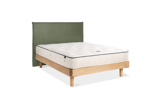 The Haldon Bed | Cotton_Velvet - Eucalyptus