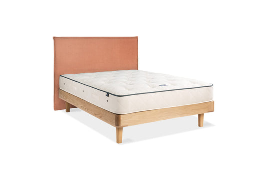 The Haldon Bed | Cotton_Velvet - Rosewater
