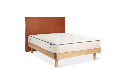The Haldon Bed | Washed_Linen - Tangerine