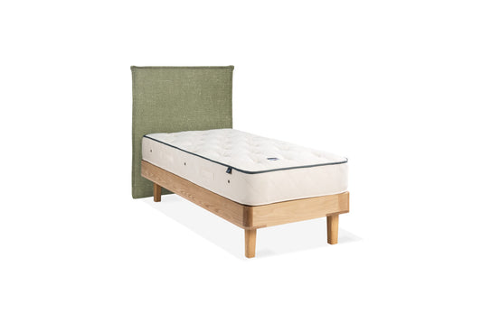 The Haldon Bed | Slubby_Linen - Pesto