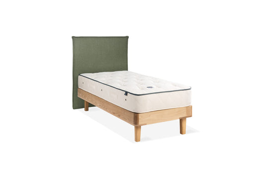 The Haldon Bed | Cotton_Velvet - Eucalyptus