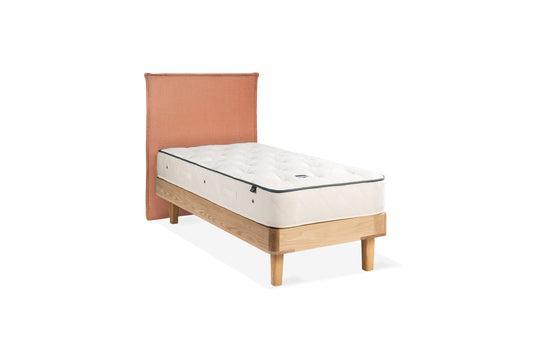 The Haldon Bed | Cotton_Velvet - Rosewater