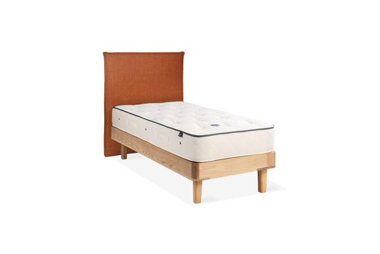 The Haldon Bed | Washed_Linen - Tangerine