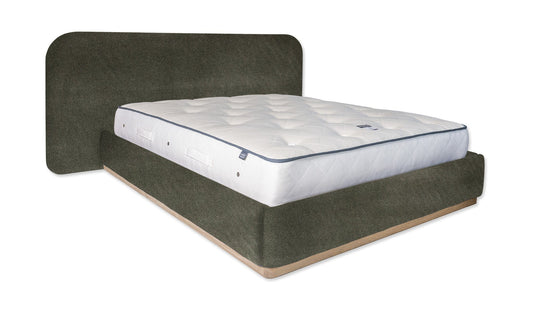 The Halstock Bed | Cotton_Velvet - Anthracite