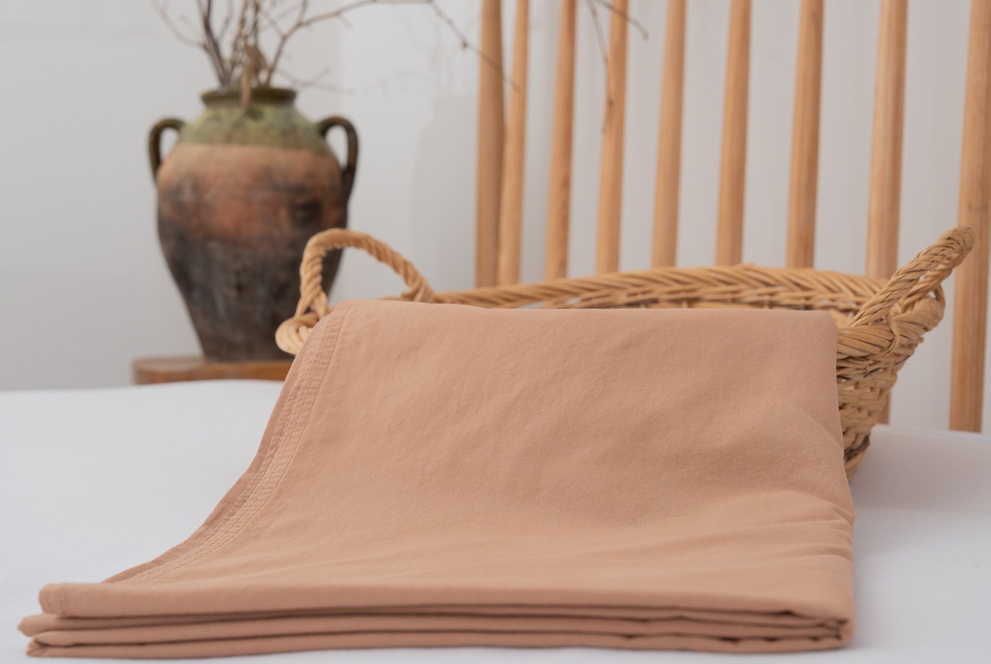 Clay Washed Organic Cotton Flat Sheet