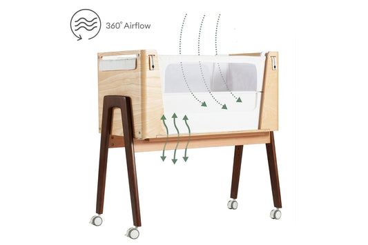 Gaia Baby Hera Bedside Crib² With Coco Mat