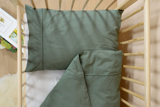 Nursery Mizzle Washed Organic Cotton Bed Linen Set