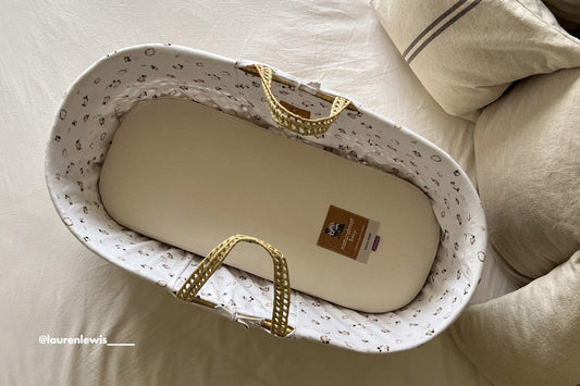 Palm Leaf Moses Basket Jersey Organic Cotton Liner