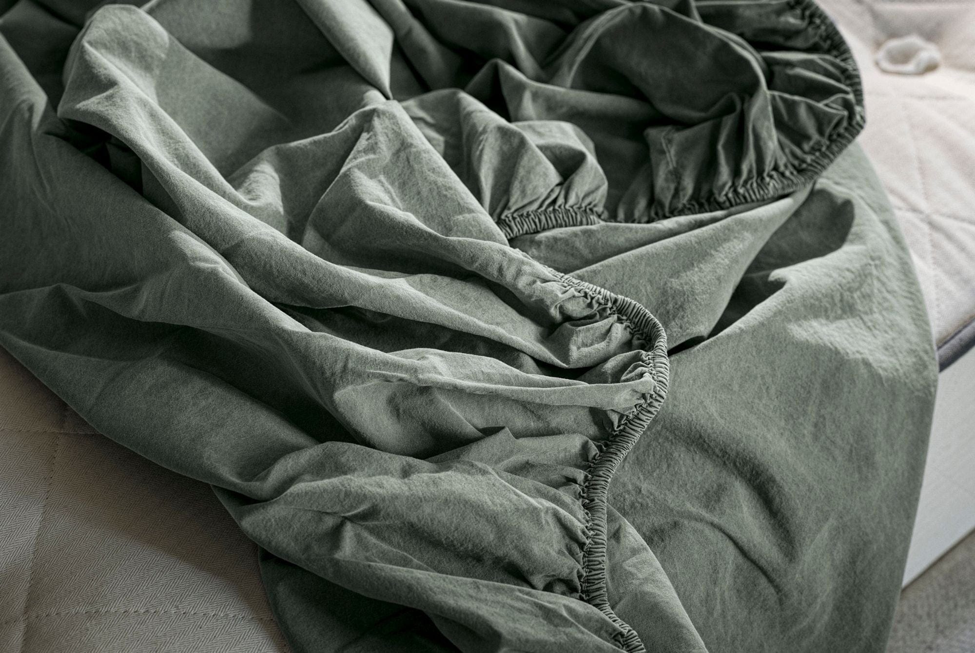 Mizzle Washed Organic Cotton Deep Fitted Sheet