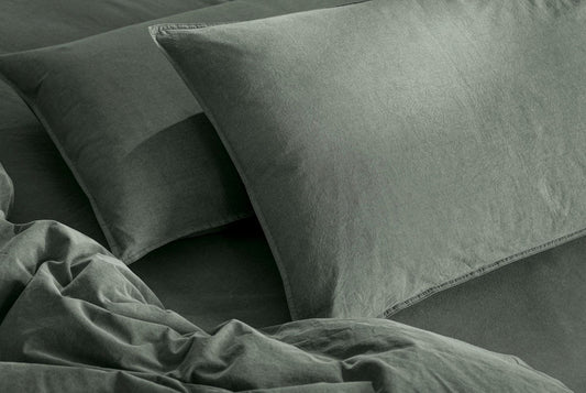 Standard Washed Organic Cotton Pillowcases (pair)