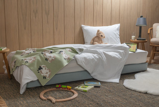 Nursery Washed Organic Cotton Fitted Sheet