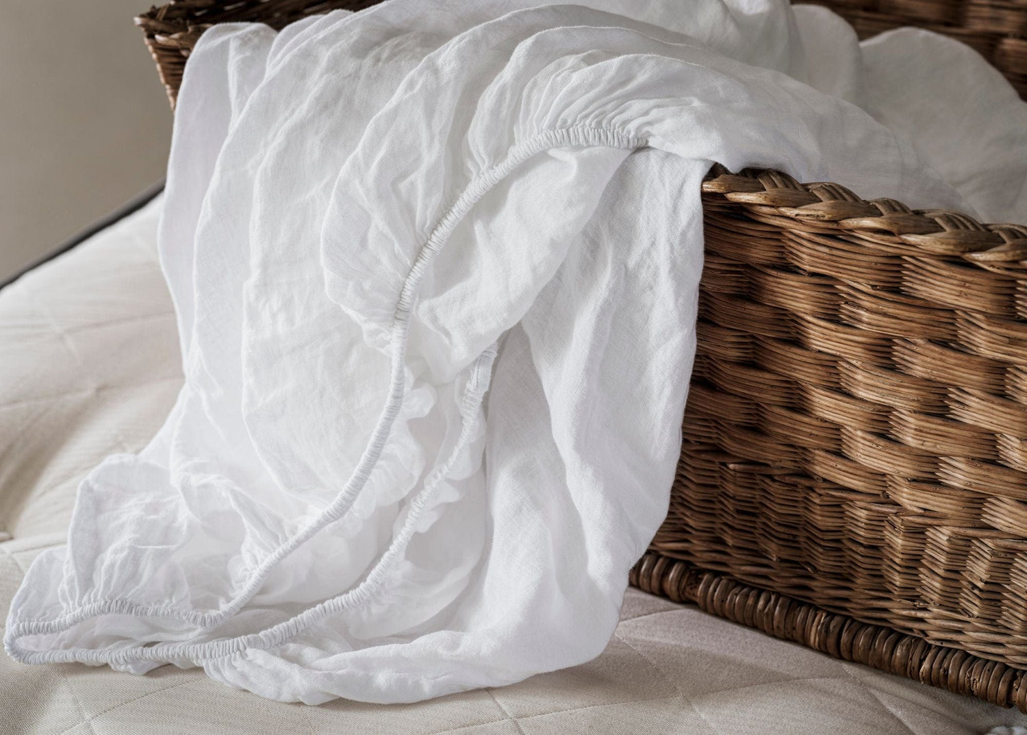 Organic Linen Deep Fitted Sheet