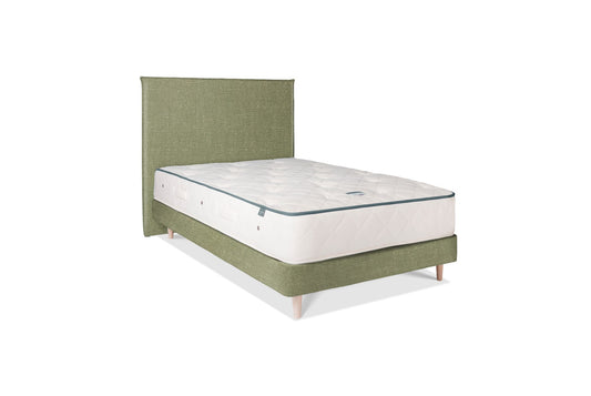 The Prideaux Bed | Slubby_Linen - Pesto
