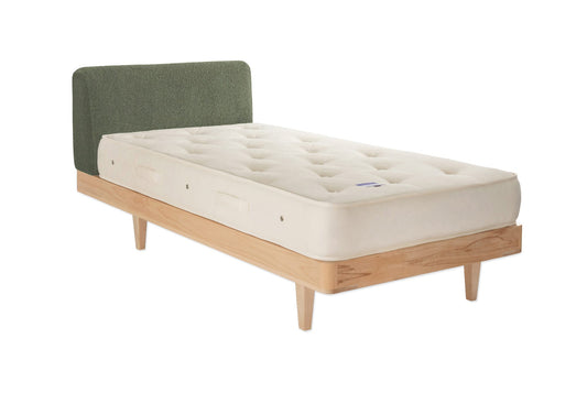 The Appledore Bed | Cotton_Velvet - Eucalyptus