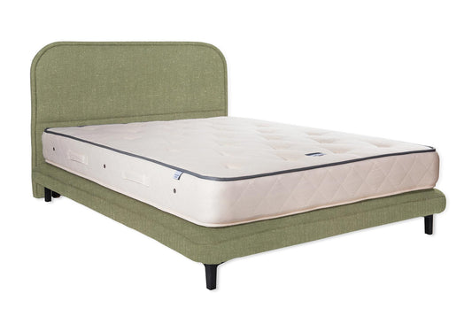 The Ashford Bed | Slubby_Linen - Pesto