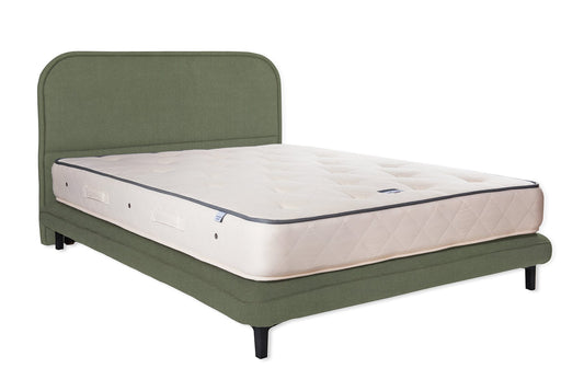 The Ashford Bed | Cotton_Velvet - Eucalyptus