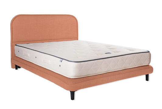 The Ashford Bed | Cotton_Velvet - Rosewater