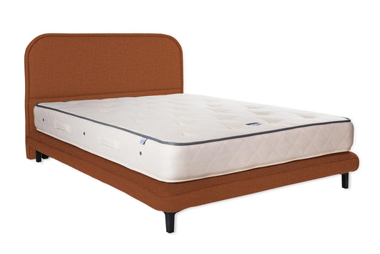 The Ashford Bed | Washed_Linen - Tangerine