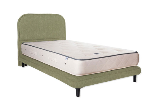 The Ashford Bed | Slubby_Linen - Pesto
