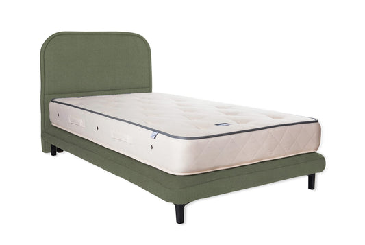 The Ashford Bed | Cotton_Velvet - Eucalyptus