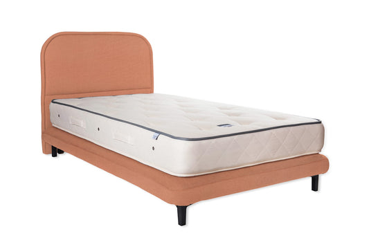 The Ashford Bed | Cotton_Velvet - Rosewater