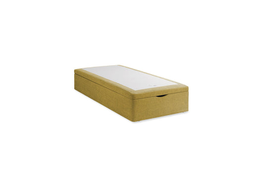 The Low Ottoman Base | Washed_Linen - Mustard