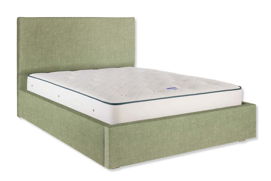 The Dartmouth Bed | Slubby_Linen - Pesto