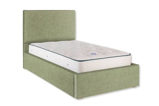 The Dartmouth Bed | Slubby_Linen - Pesto