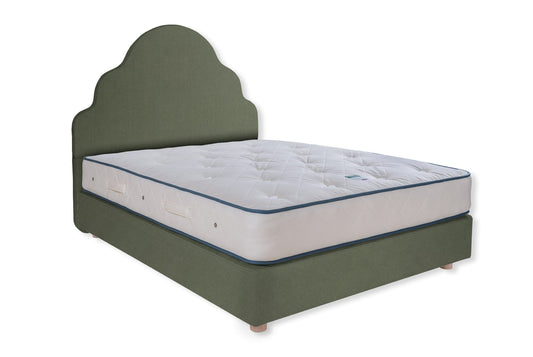 The Ebford Bed | Cotton_Velvet - Eucalyptus