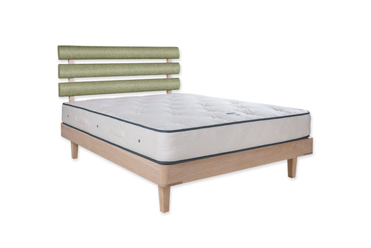 The Great Torrington Bed | Slubby_Linen - Pesto