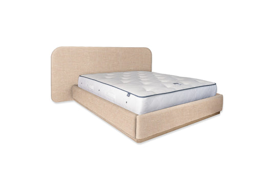 The Halstock Bed | Slubby_Linen - Powder