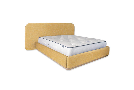 The Halstock Bed | Slubby_Linen - Tobacco