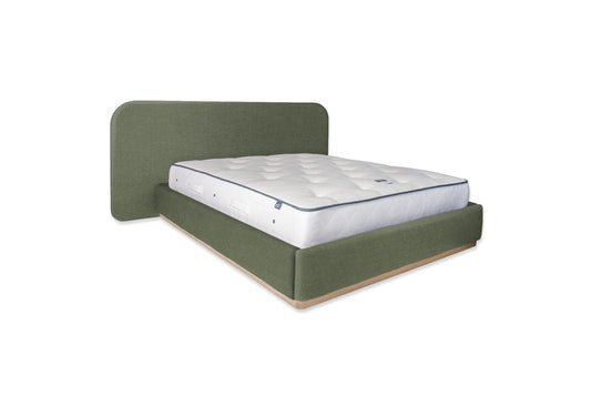 The Halstock Bed | Cotton_Velvet - Eucalyptus